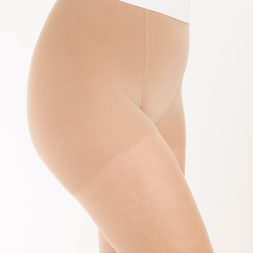 Collant de contention ceinture élargie Dynaven Transparent beige clair