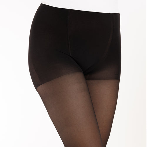 Collant de contention ceinture élargie Dynaven Transparent noir