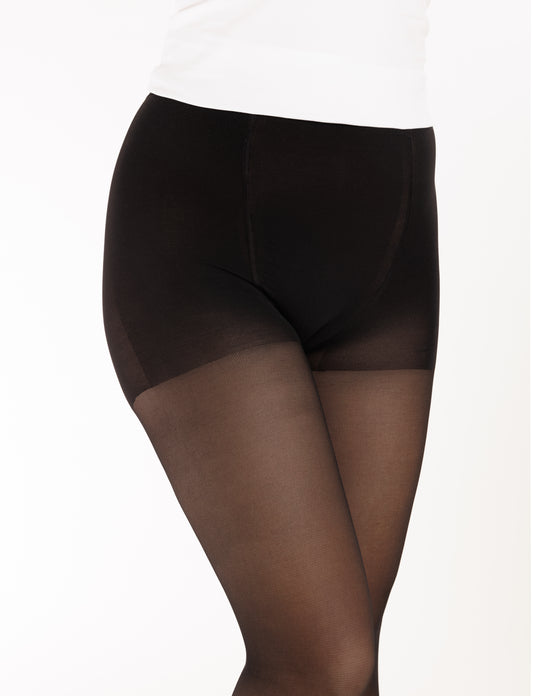 Collant de contention ceinture élargie Dynaven Transparent noir