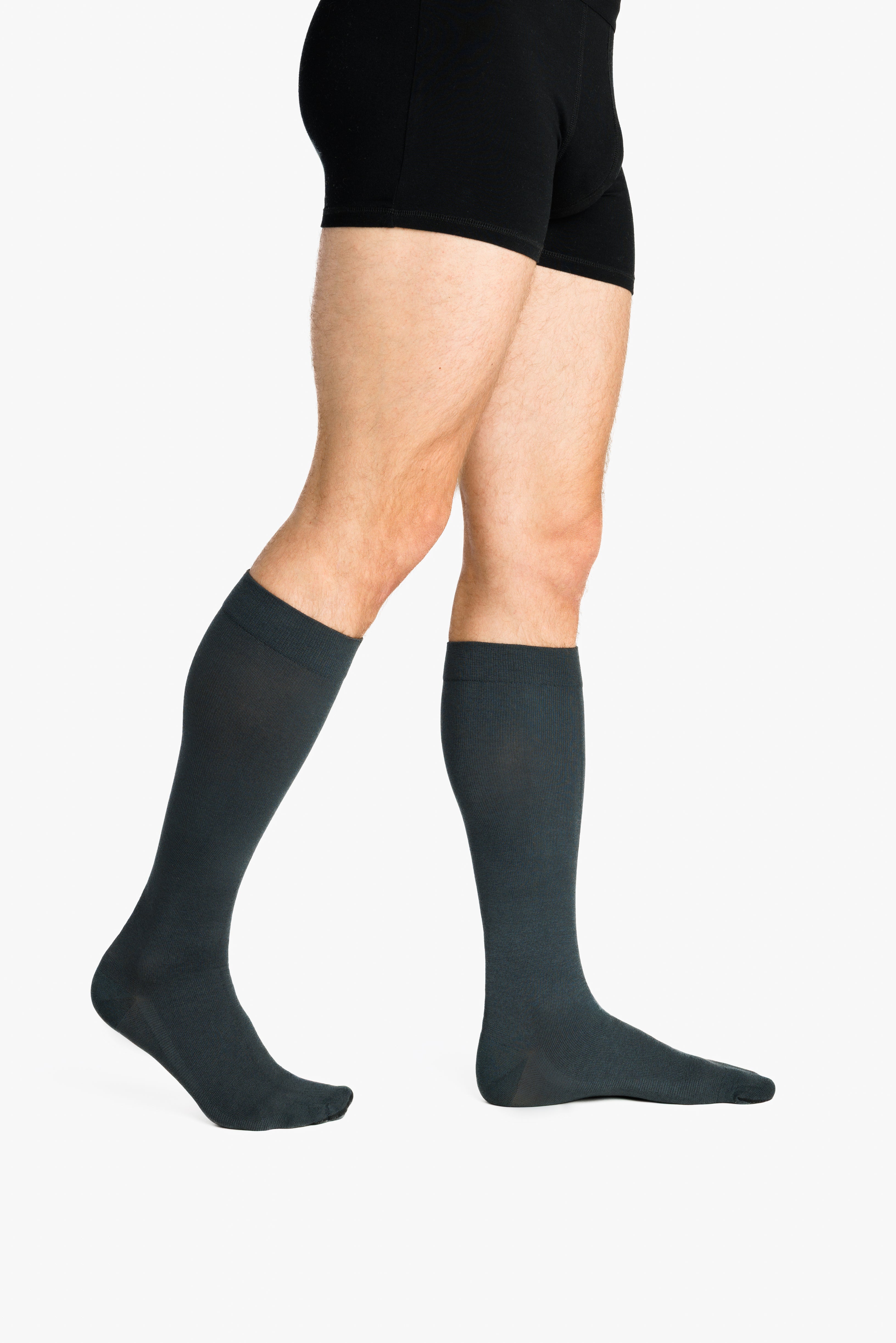 Chaussettes de contention Coton gris granite