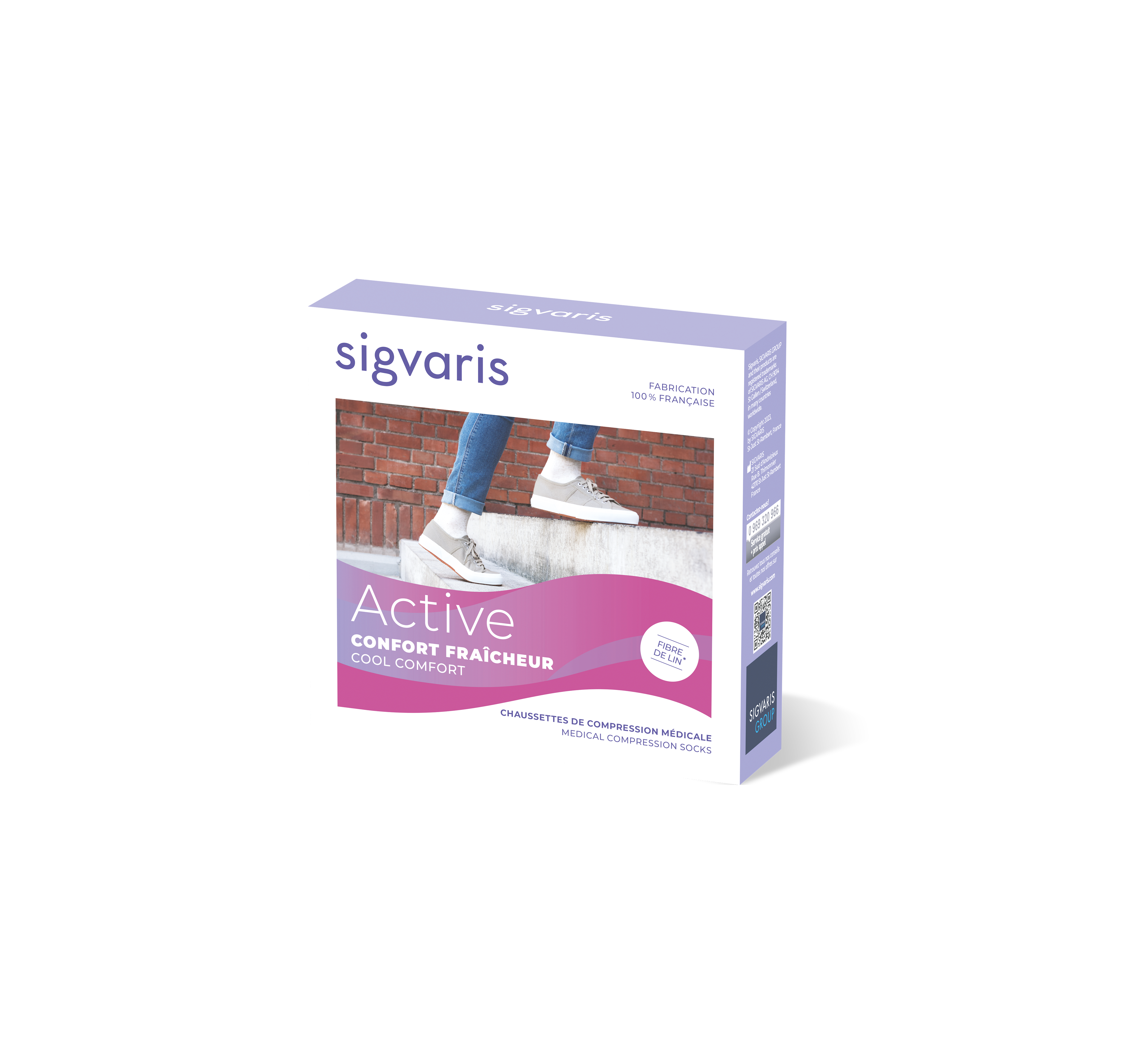 Chaussettes de contention Confort Fraîcheur écru