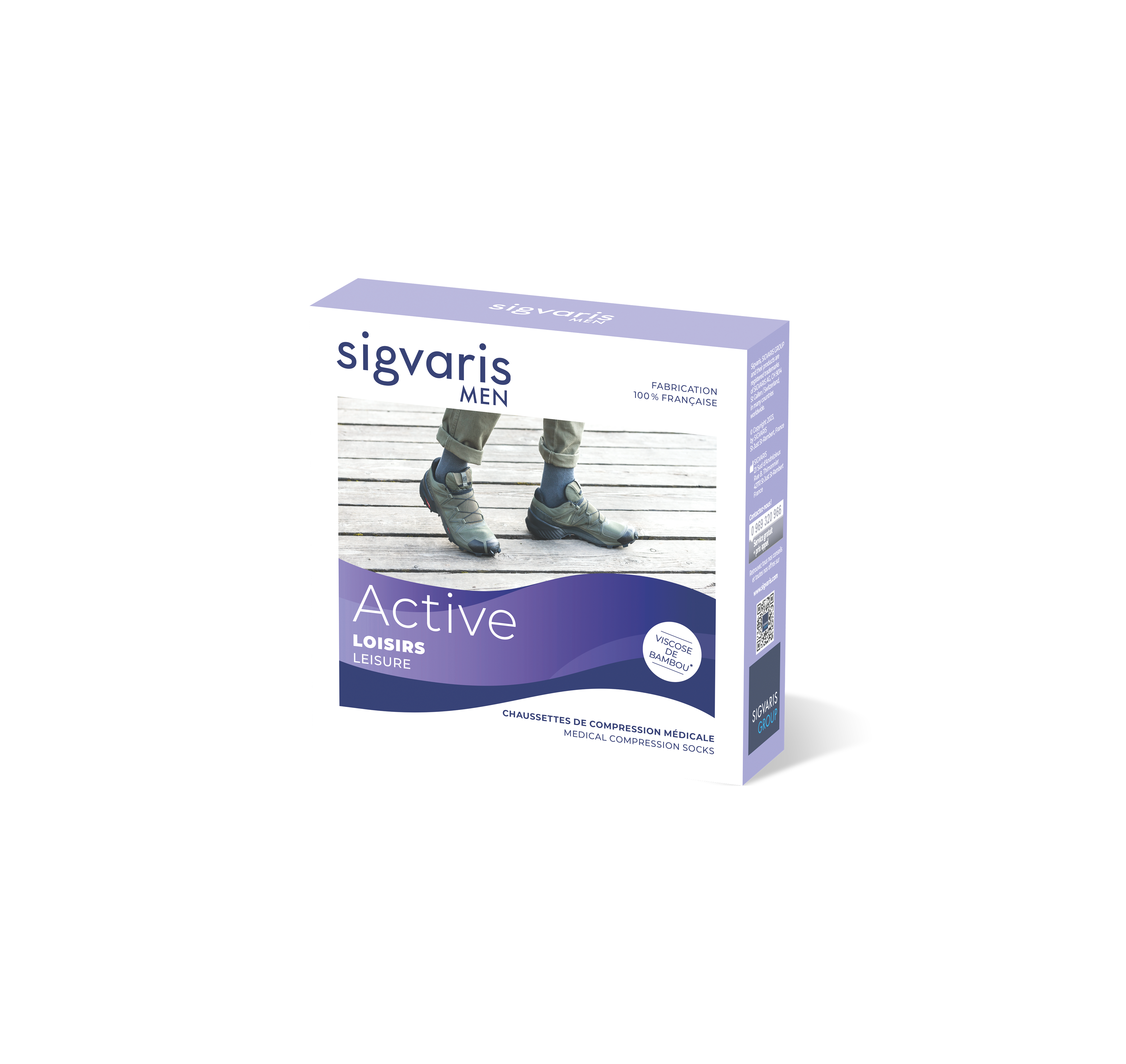 Chaussettes de contention Loisirs gris anthracite