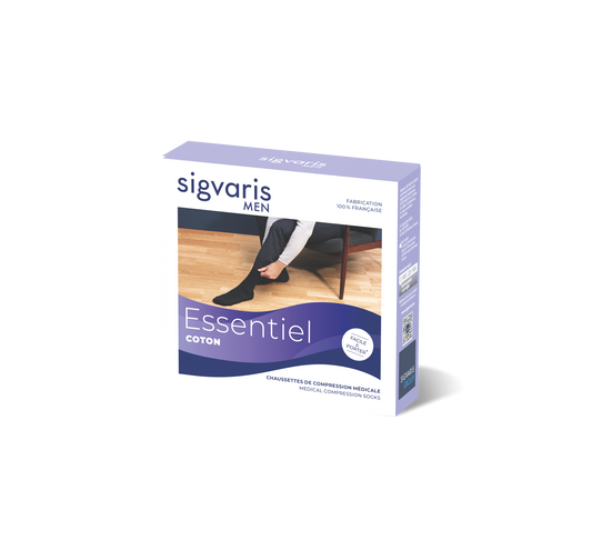 Chaussettes de contention Coton beige sable