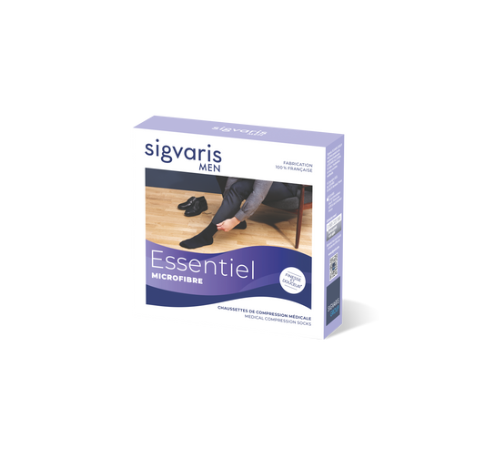 Chaussettes de contention Microfibre gris anthracite