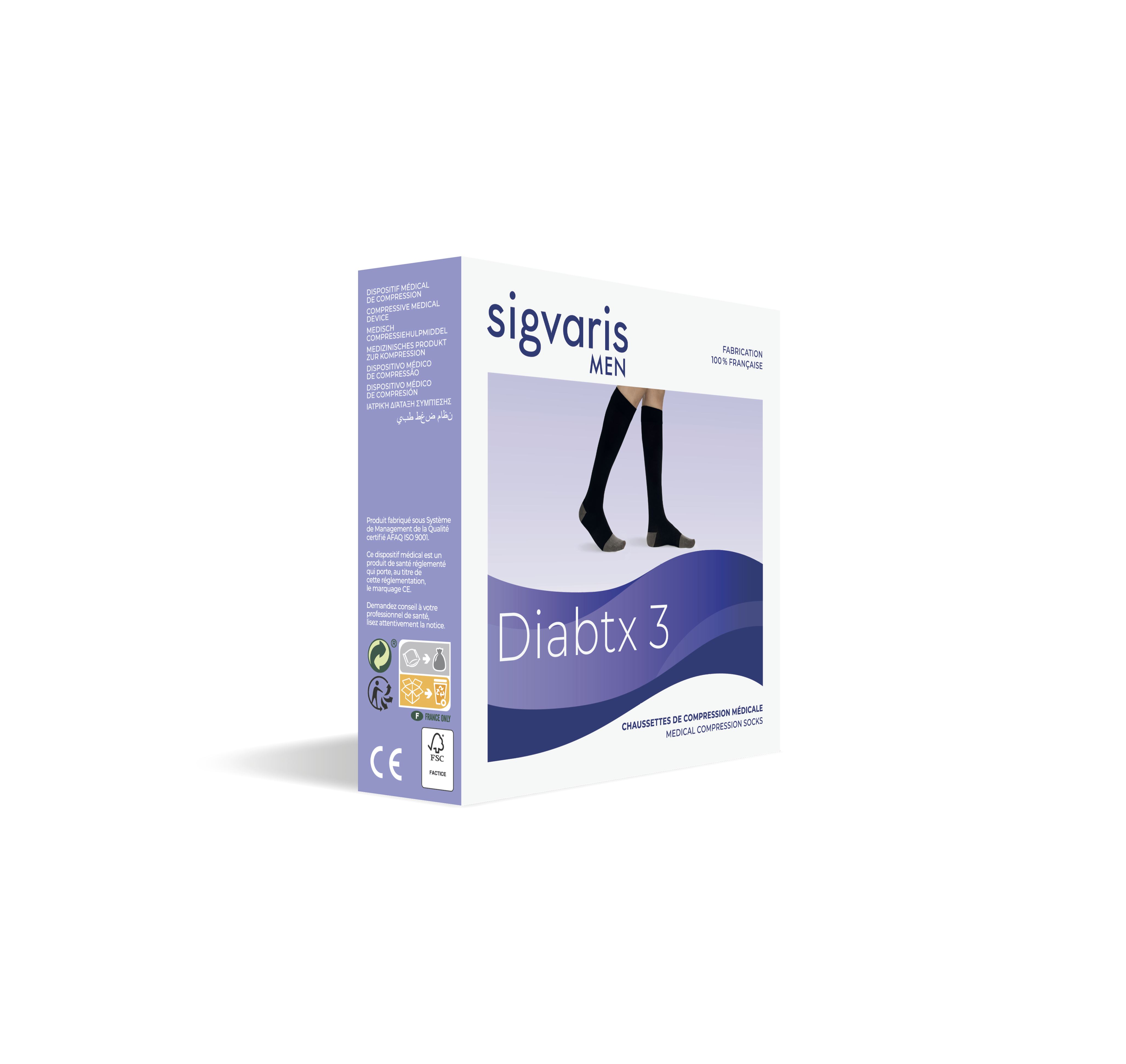 Chaussettes de contention classe 3 DiabtX3