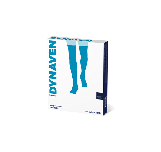 Bas de contention Dynaven Fin pieds ouverts noir