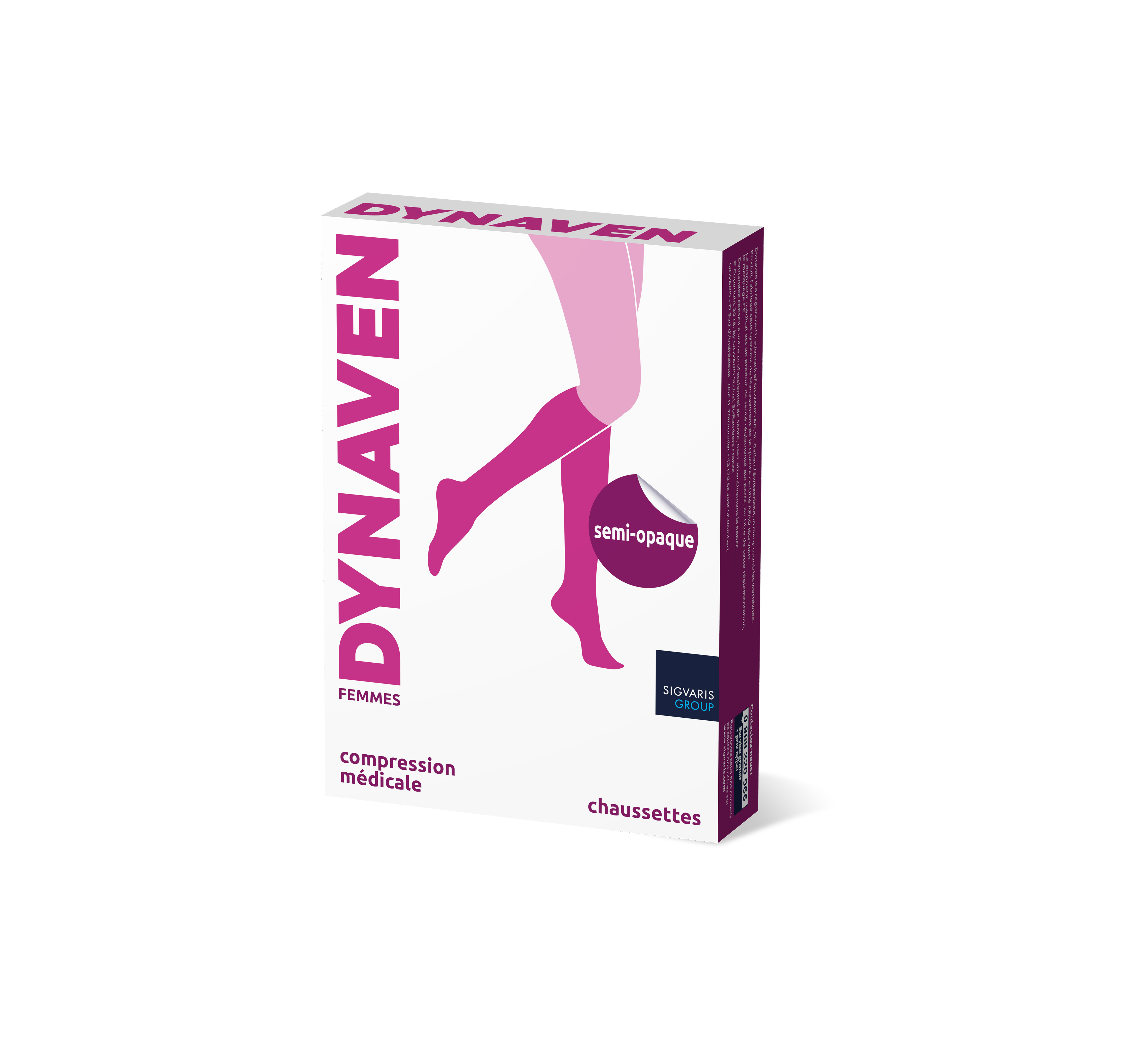Chaussettes de contention Dynaven Semi-Opaque bleu marine