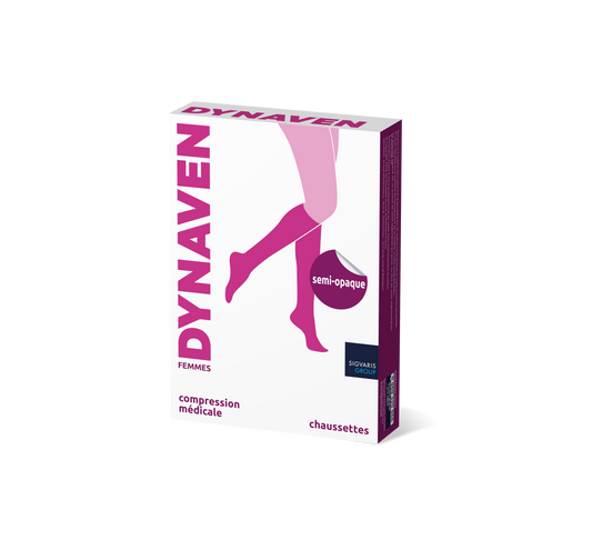 Chaussettes de contention Dynaven Semi-Opaque noir