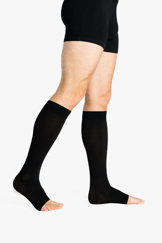 Chaussettes de contention  classe 3 Expert pieds ouverts noir