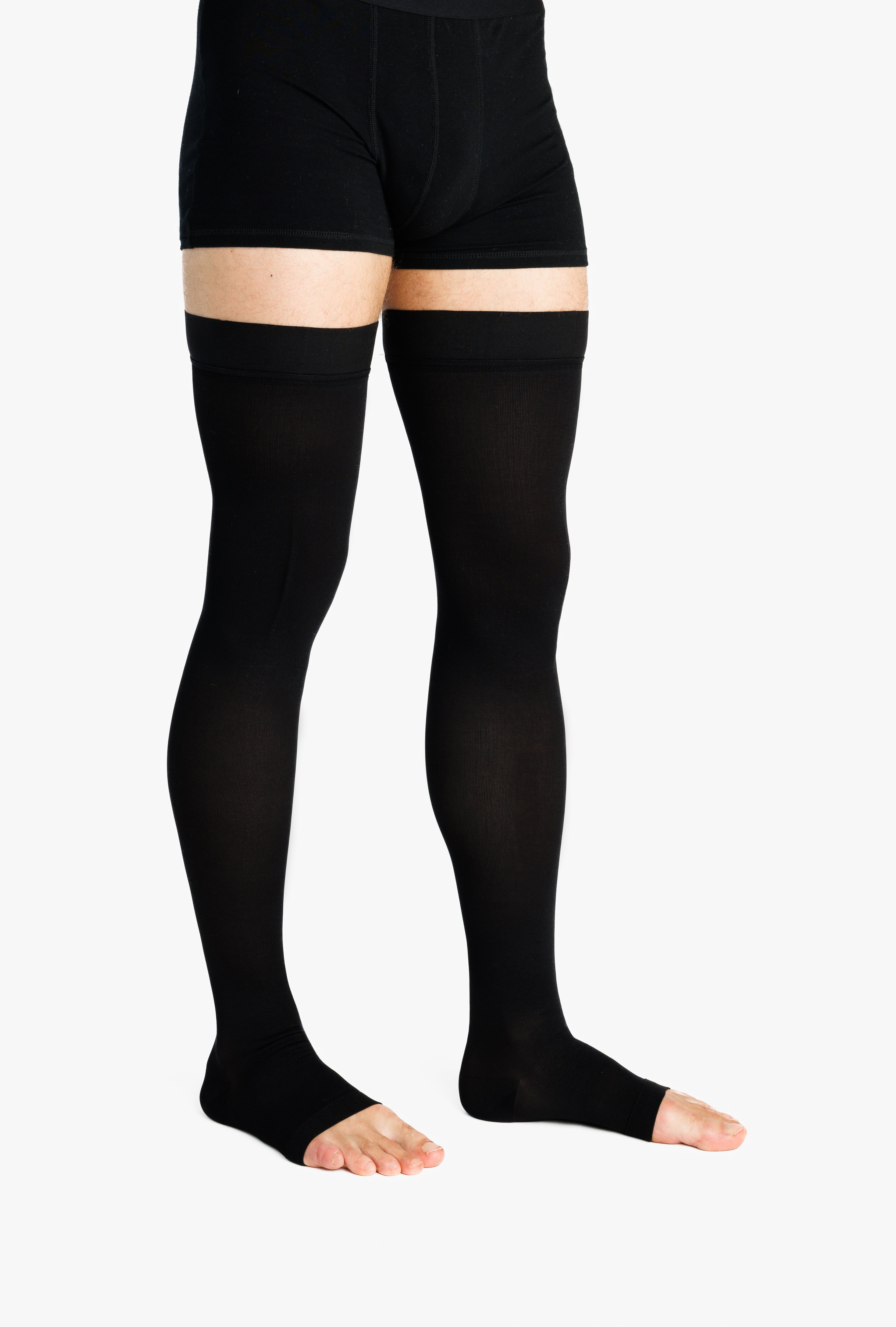 Bas de contention classe 3 Expert pieds ouverts noir