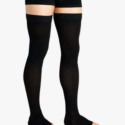 Bas de contention classe 3 Expert pieds ouverts noir