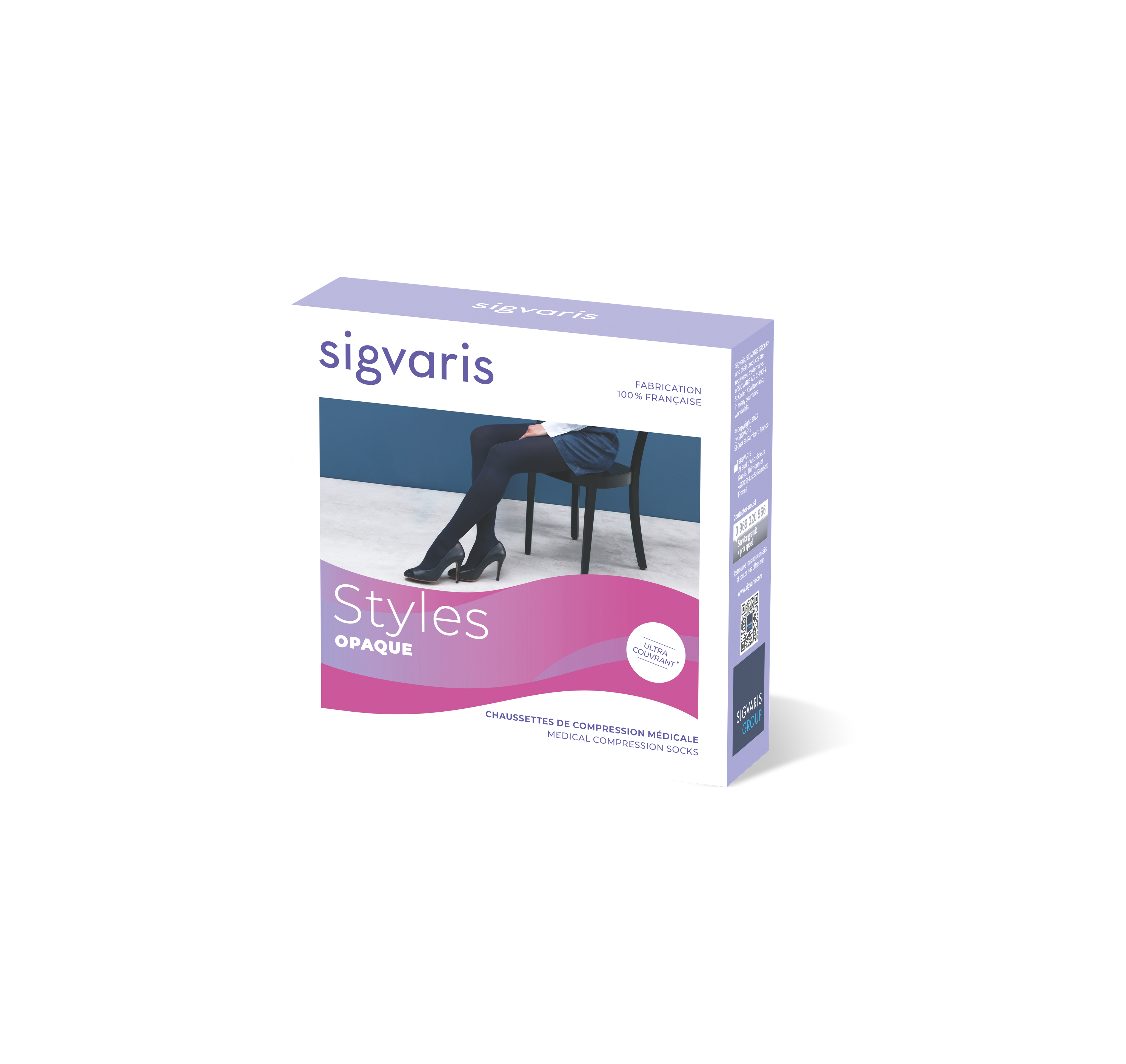 Chaussettes de contention opaques noir