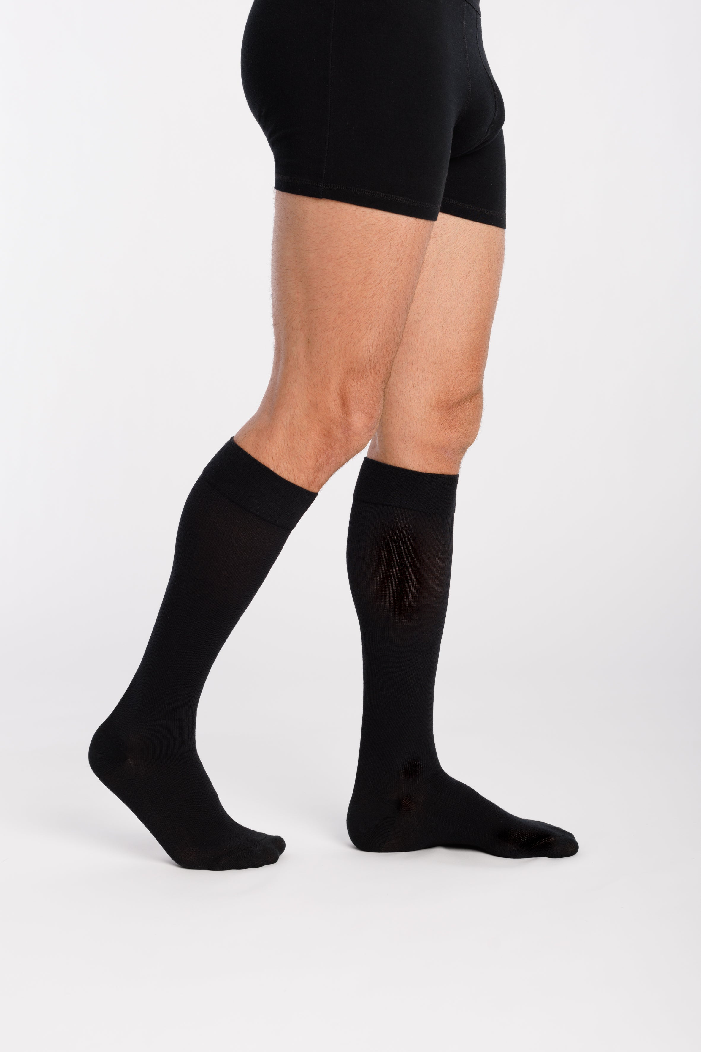 Chaussettes de contention Coton Bio (55%) noir