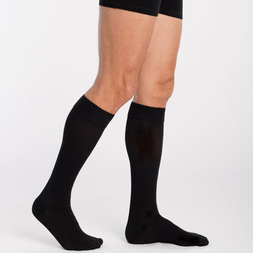 Chaussettes de contention Coton Bio (55%) noir