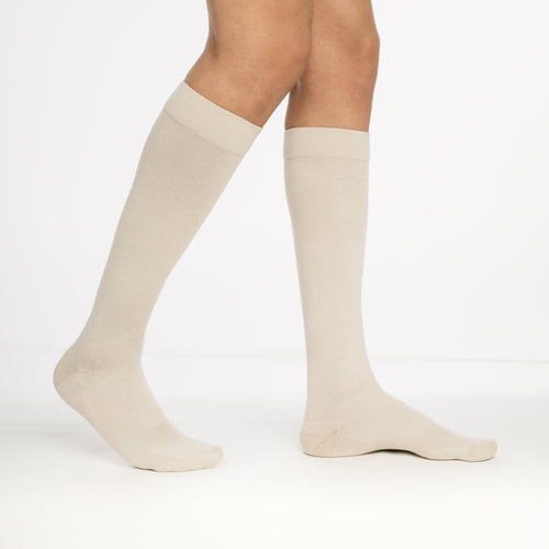 Chaussettes de contention classe 3 Coton beige sable
