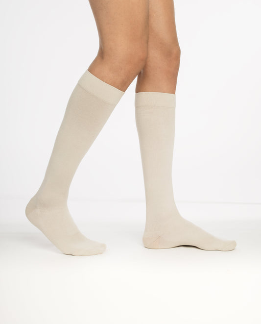 Chaussettes de contention classe 3 Coton beige sable