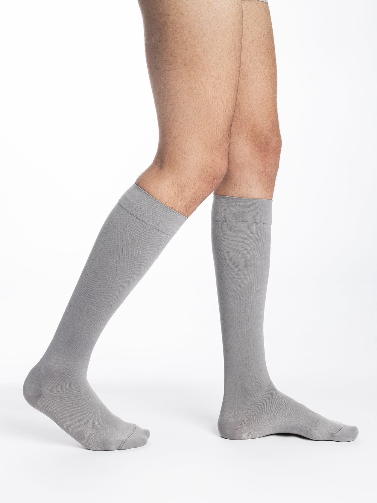 Chaussettes de contention Microfibre gris clair