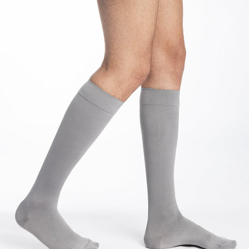 Chaussettes de contention Microfibre gris clair