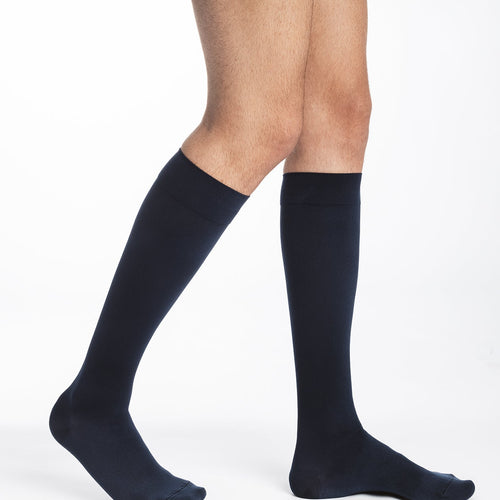 Chaussettes de contention Microfibre bleu marine