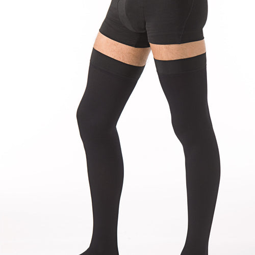Bas de contention Microfibre pieds ouverts noir