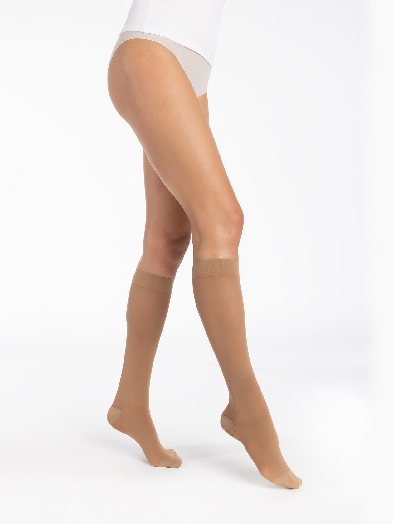 Chaussettes de contention semi-transparentes épice