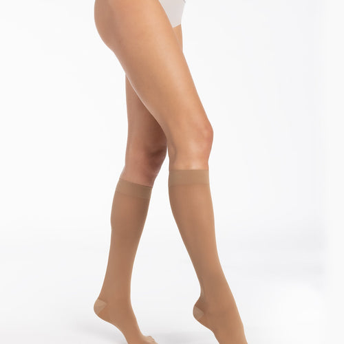 Chaussettes de contention semi-transparentes épice
