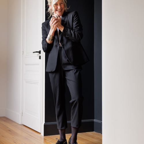 Chaussettes de contention Motifs Plumetis noir