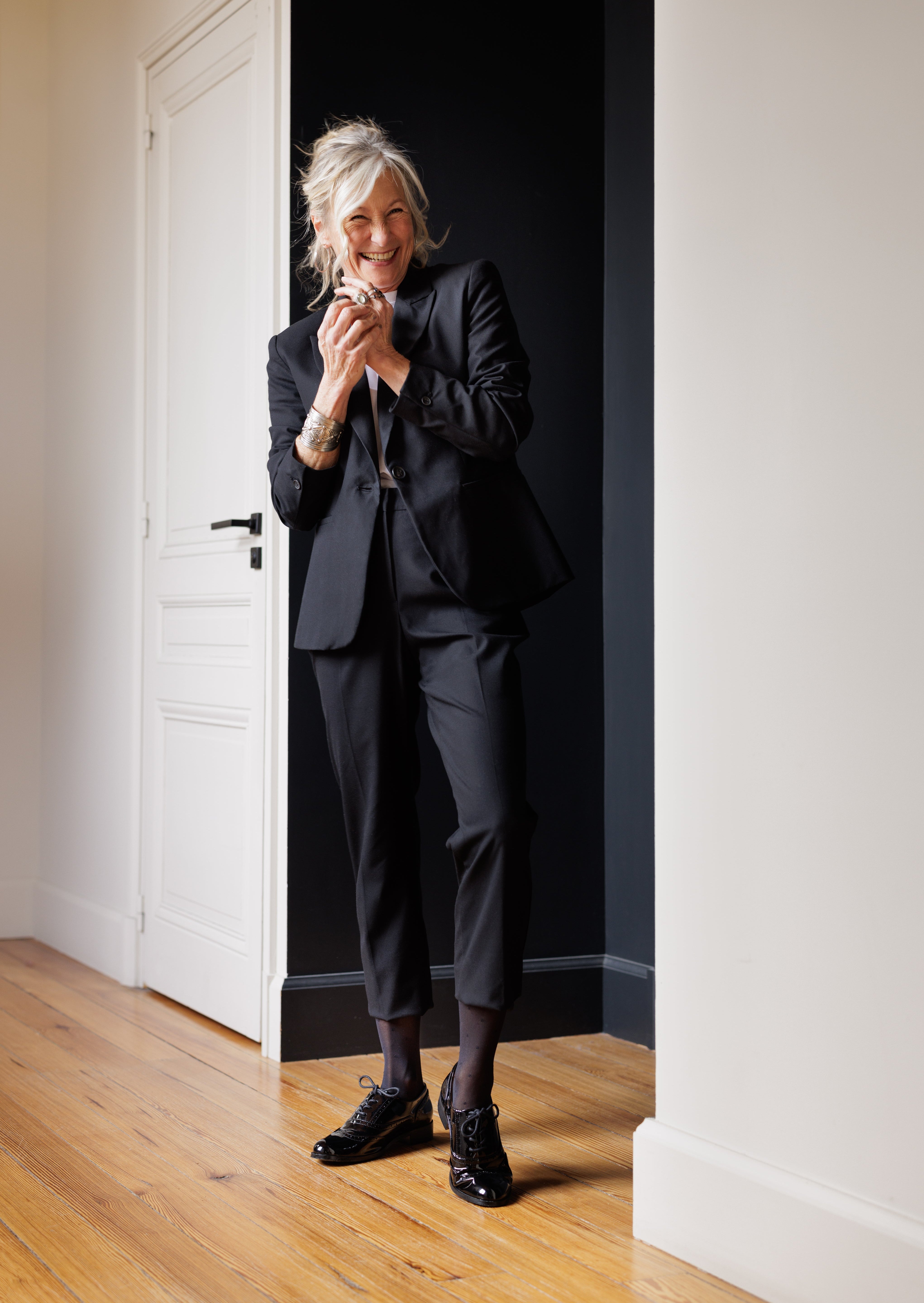 Chaussettes de contention Motifs Plumetis noir