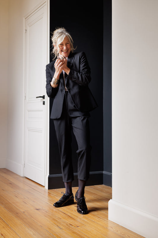 Chaussettes de contention Motifs Plumetis noir