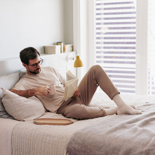 Chaussettes de contention Coton Bio (55%) beige