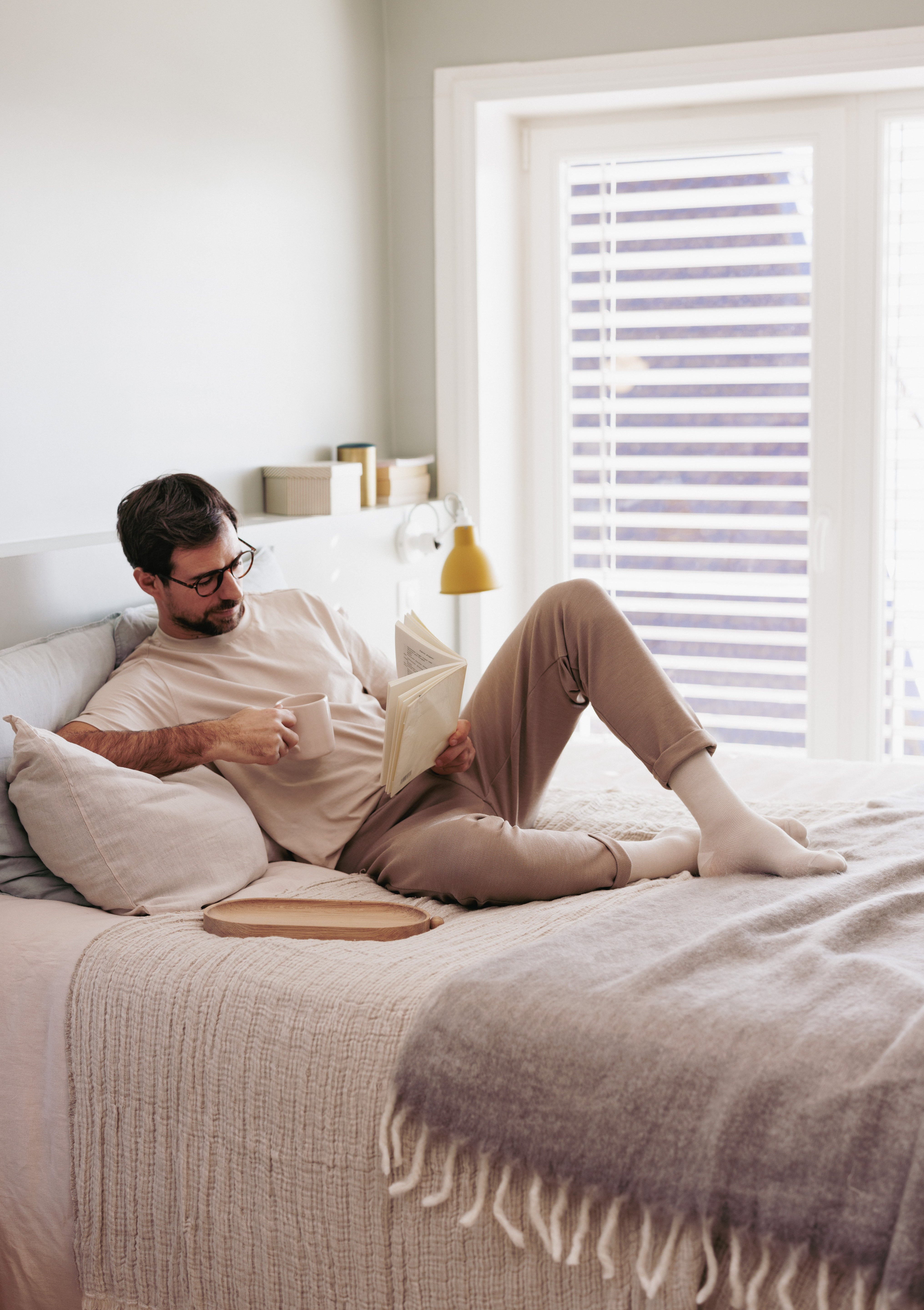 Chaussettes de contention Coton Bio (55%) beige
