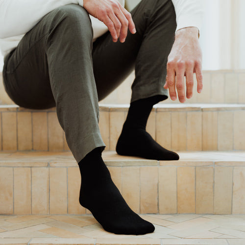 Chaussettes de contention Dynaven Fin noir