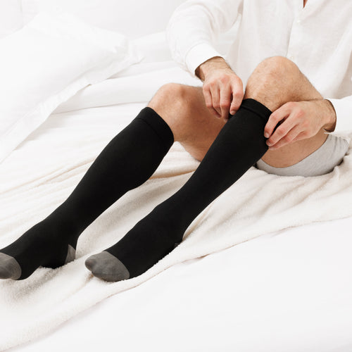 Chaussettes de contention spécial Pieds Sensibles noir