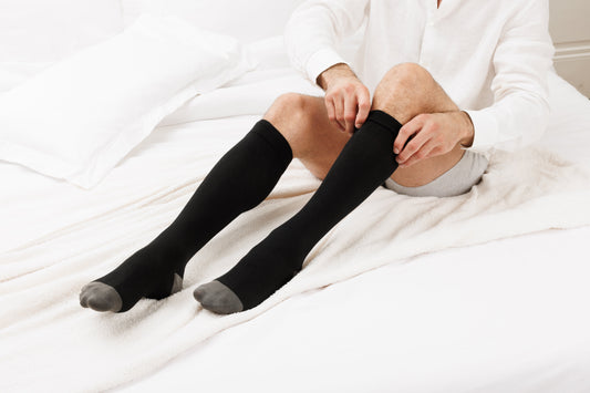 Chaussettes de contention spécial Pieds Sensibles noir