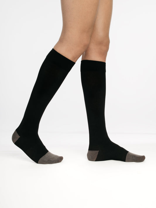 Chaussettes de contention spécial Pieds Sensibles noir