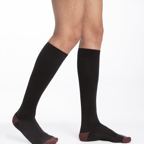 Chaussettes de contention Colors noir et aubergine