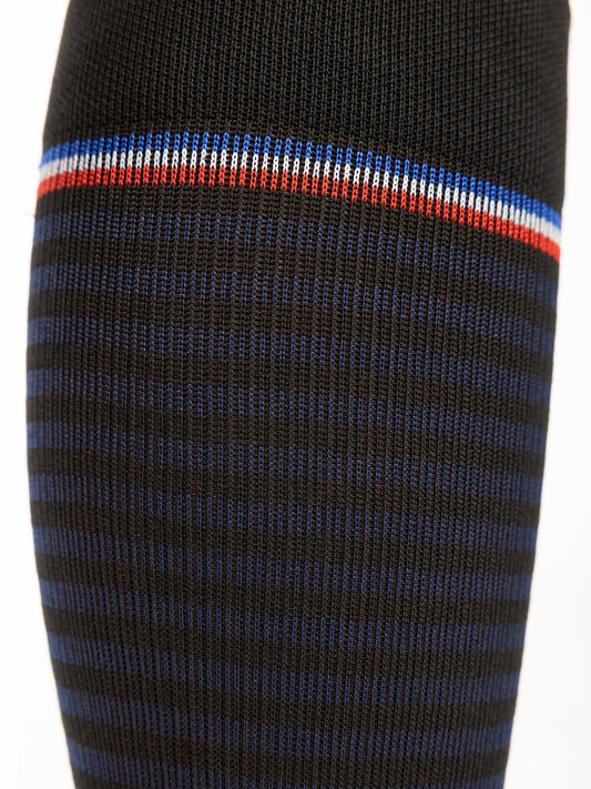 Chaussettes de contention Marinière marine et noir