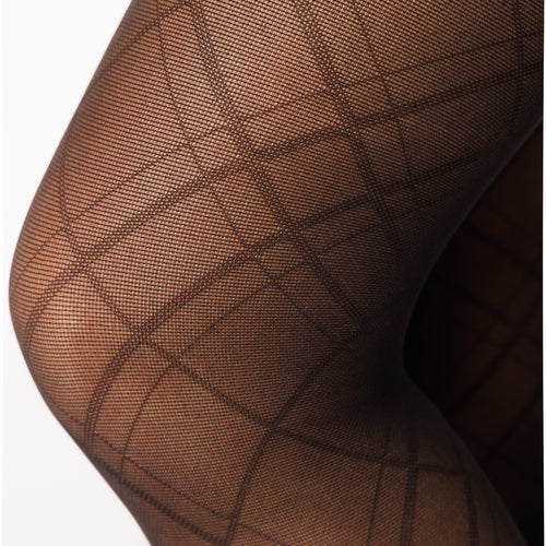 Collant de contention Motifs Carreaux noir