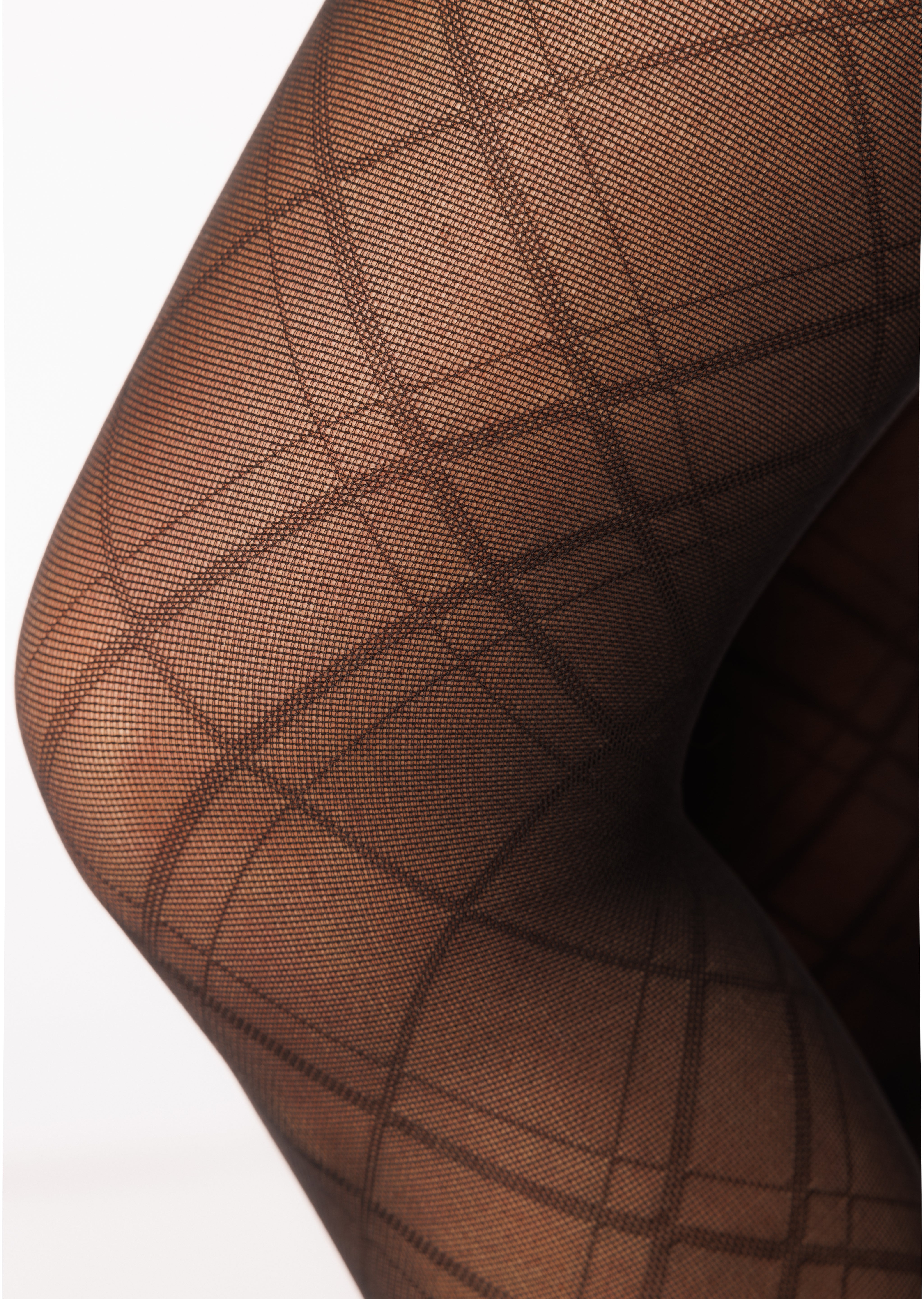 Collant de contention Motifs Carreaux noir