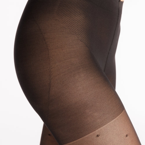 Collant de contention Motifs Plumetis noir
