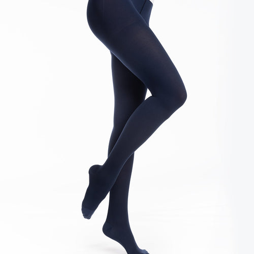 Collant de contention opaque bleu marine